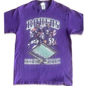 Vintage 2001 Baltimore Ravens Purple Graphic Tee